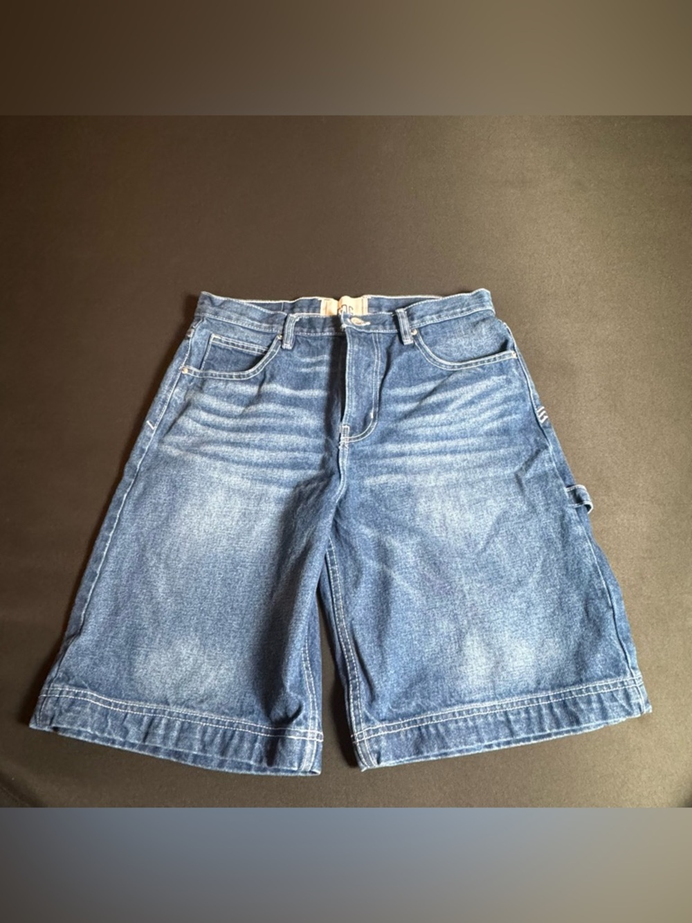 BDG Men's Washed Blue Denim Relaxed Shorts Y2K Casual Americana